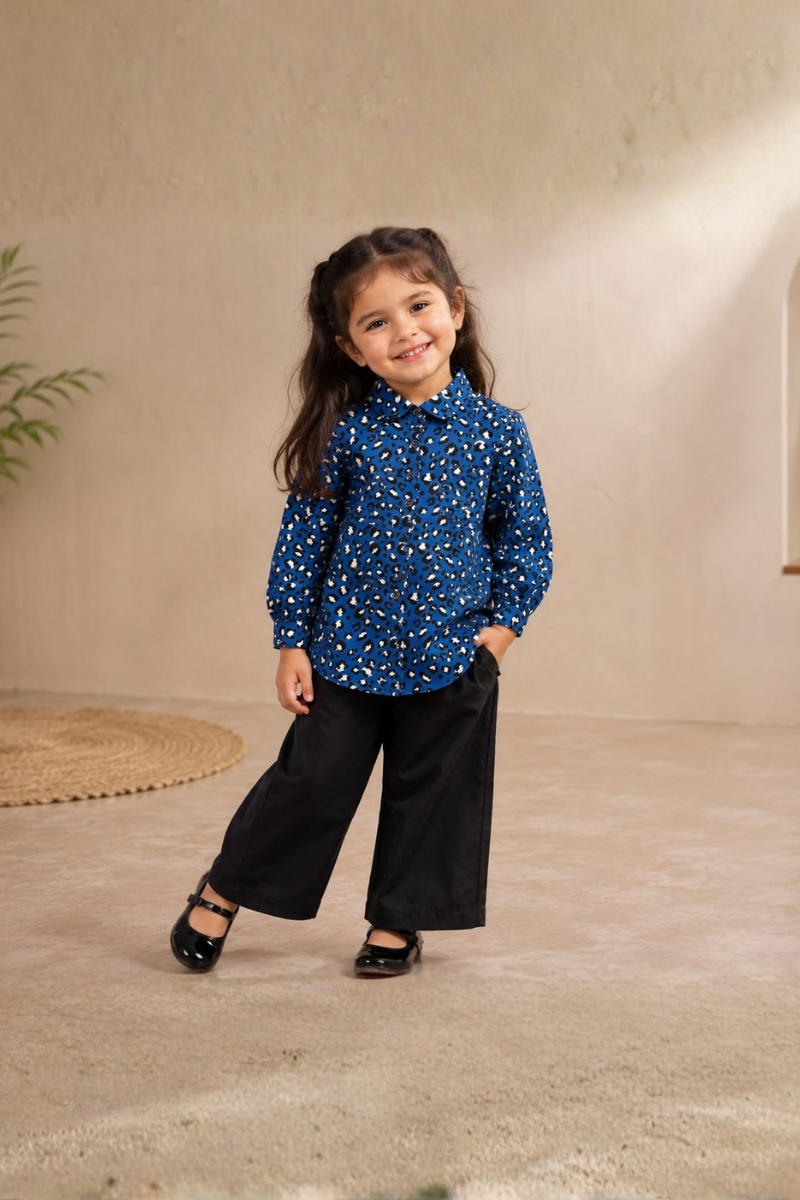 Leopard Luxe Co-Ord Set Blue