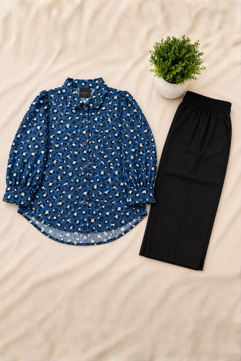 Leopard Luxe Co-Ord Set Blue